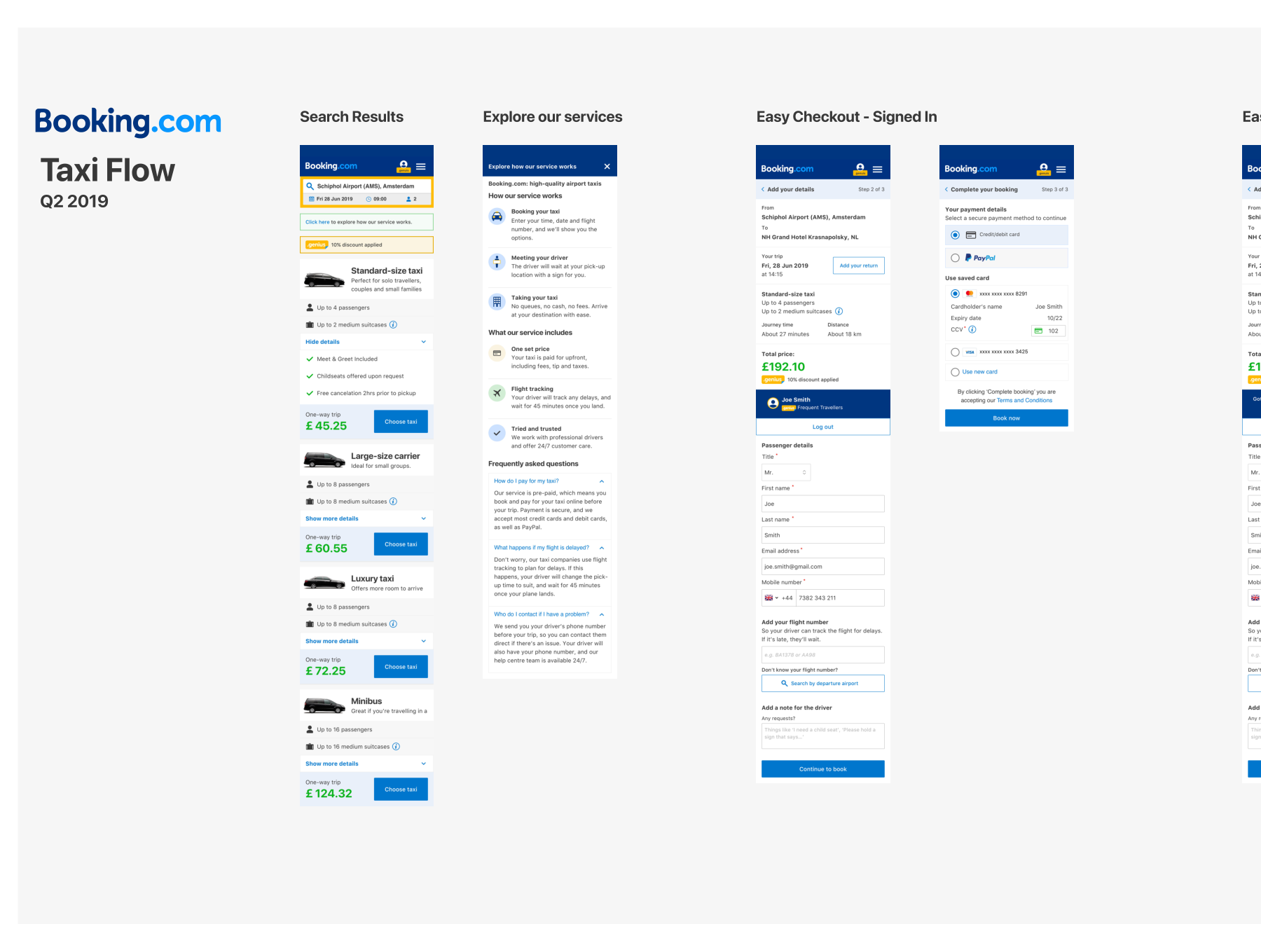 Taxi Flow detail — search results and explore-our-services